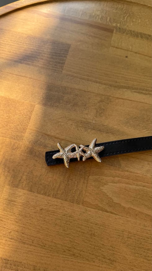 Üçlü Mini Deniz Yıldızı Kemer Acı Kahverengi