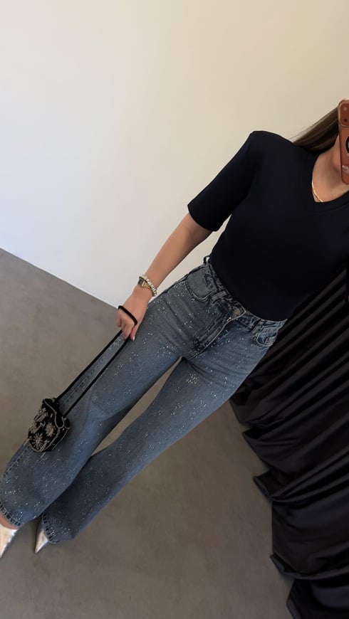 V Yaka Vatkalı Modal Bodysuit Lacivert