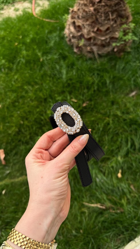 Zero Taşlı Kemer Siyah