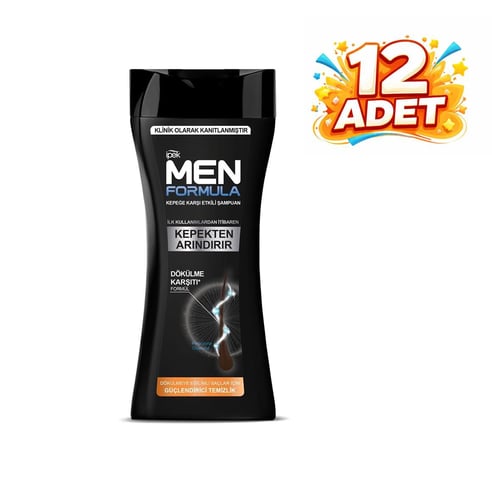  Ipek Men Formula Kepeğe Karşı Etkili Şampuan - Dökülmeye Eğilimli Saçlar  12 Adet