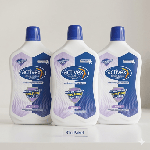 Activex Sıvı Sabun Hassas Antibakteriyel 1000 ml 3 adet