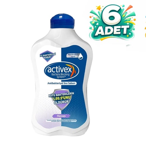 Activex Sıvı Sabun Hassas Antibakteriyel  1000 Ml 6 Adet