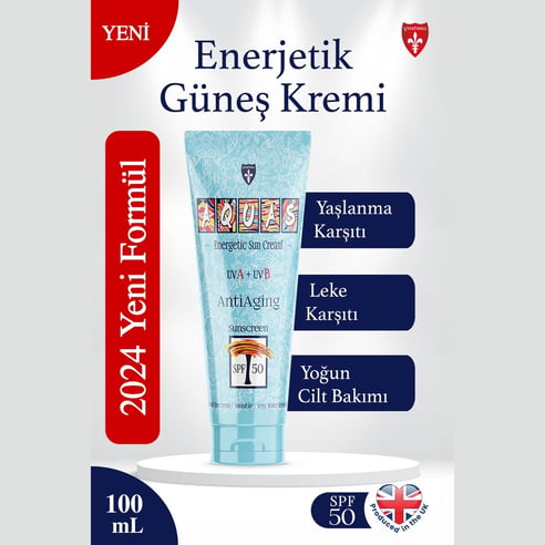 Aquas Yaşlanma Karşıtı Enerjetik Güneş Kremi SPF 50 UVA+UVB 100 mL