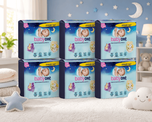 Babyone Gece Bebek Bezi 5 Beden Junior Ekonomik Paket 132 adet 22'li 6 Paket