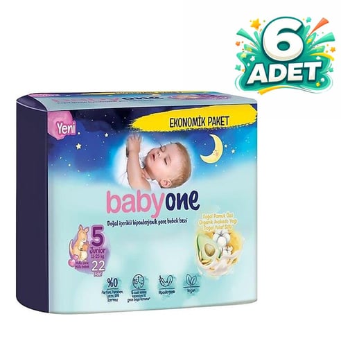 Babyone Gece Bebek Bezi 5 Beden Junior Ekonomik Paket 22 Adet
