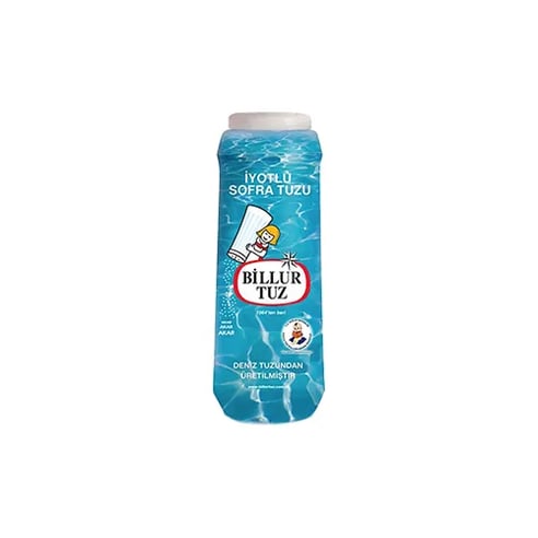 Billur Tuz Plastik Tuzluklu İyotlu 500 gr