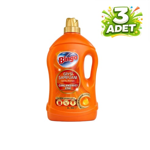 Bingo Canlandırıcı Etki Giysi Şampuanı 3 Litre x 3 Adet