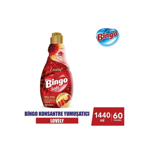 Bingo Soft Konsantre Çamaşır Yumuşatıcısı Lovely 1440 ml