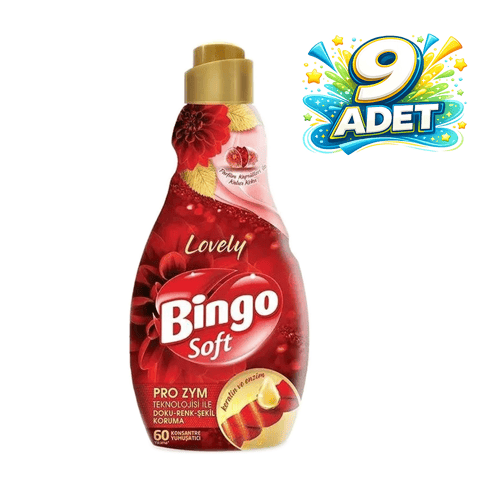 Bingo Soft Konsantre Çamaşır Yumuşatıcısı Lovely 1440 ml x 9 Adet