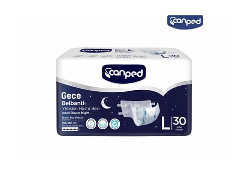 Canped Belbantlı Yetişkin Hasta Bezi Gece Large 30'lu