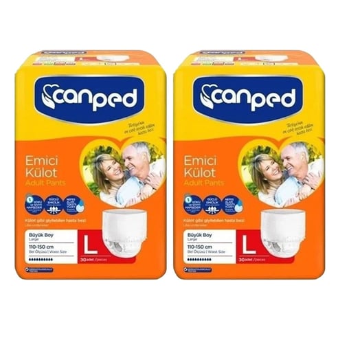Canped Emici Külot Hasta Bezi Büyük Boy Large 60'lı (30'lu 2 Paket)