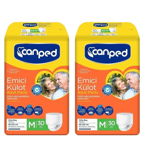 Canped Emici Külot Orta Boy Medium 60'lı (30'lu 2 Paket)
