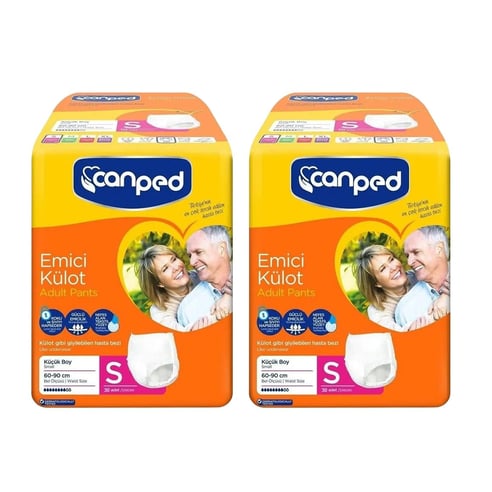 Canped Emici Külot Small Hasta Bezi 60'lı (30'lu 2 Paket)