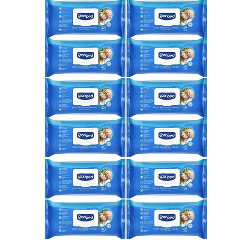 Canped Vücut Temizlik Havlusu 576 Yapak 48'li 12 Paket