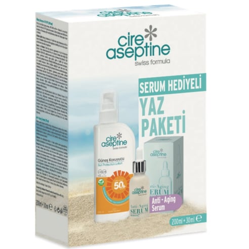 Cire Aseptine Avantajlı Yaz Paketi Baby Güneş Koruyucu Spf50 + 200ml ile Vitamin C Serum 30ml