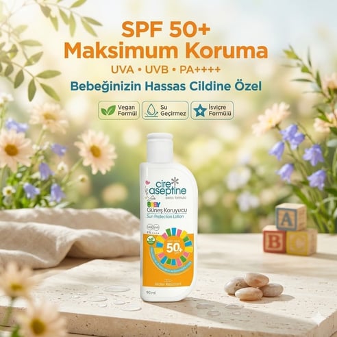 Cire Aseptine Baby Güneş Koruyucu Losyon 50+SPF 90 ml