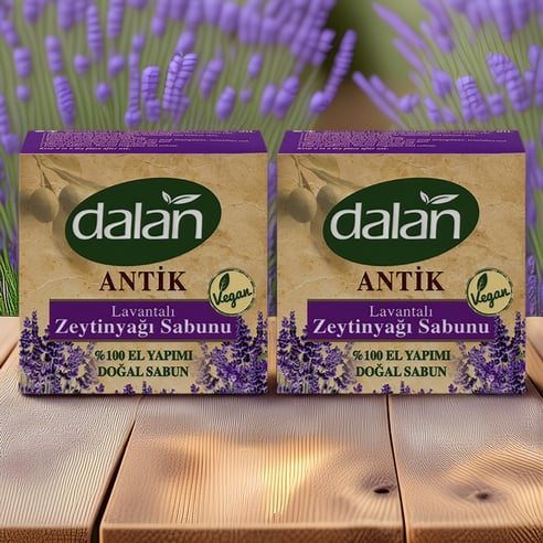 Dalan Antik Lavantalı Zeytinyağı Sabunu 2 Adet | Doğal Bitkisel Bakım
