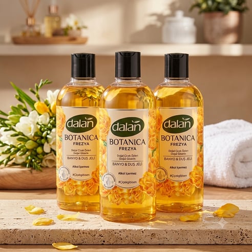 Dalan Botanica Duş Jeli Frezya 500 ml x 3 Adet