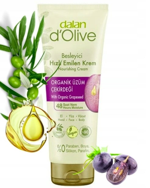 Dalan D'olive Organik Üzüm Çekirdeği Krem 250 Ml