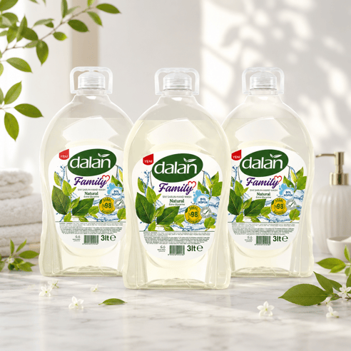 Dalan Family Natural Sıvı Sabun 3 l 3 adet