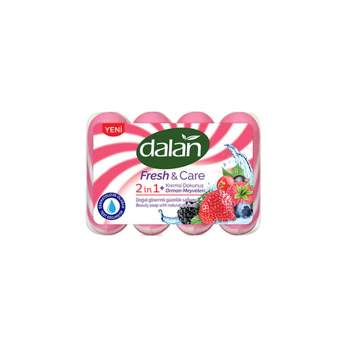 Dalan Fresh & Care 2 in 1 Orman Meyveleri Doğal Gliserinli Güzellik Sabunu 90 g x 4 