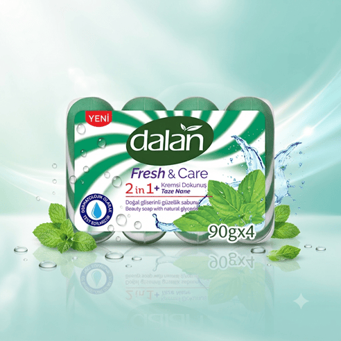 Dalan Fresh & Care Taze Nane Doğal Gliserinli Güzellik Sabunu 90 g x 4