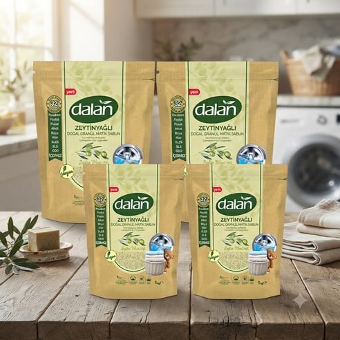 Dalan Granül Sabun Doğal Zeytinyağlı 4 kg 1000 gr x 4 adet