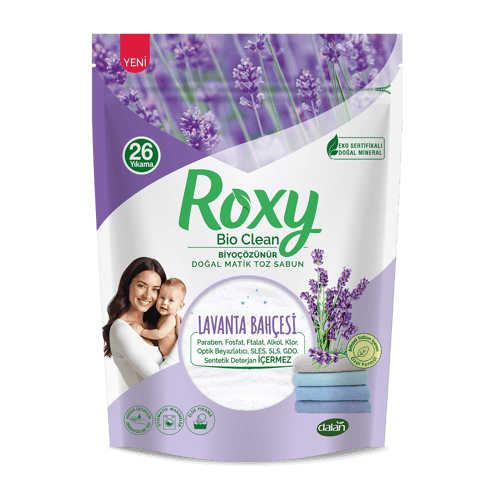 Dalan Roxy Bio Clean Doğal Matik Toz Sabun ''lavanta Bahçesi'' 800 gr