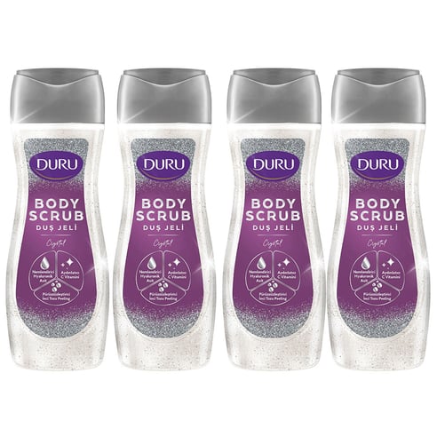 Duru Duş Jeli Body Scrub Crystal 450 ml 4 adet