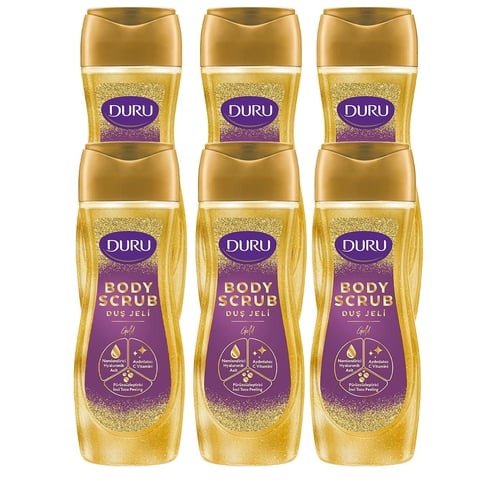 Duru Duş Jeli Body Scrub Gold 450 ml x 6 adet