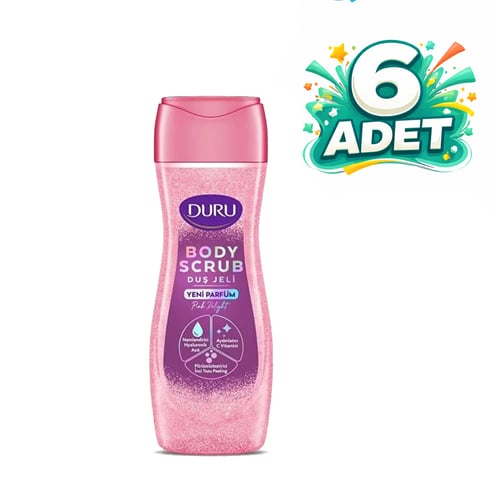 Duru Duş Jeli Body Scrub Pink Delight 450 ml  x 6 Adet