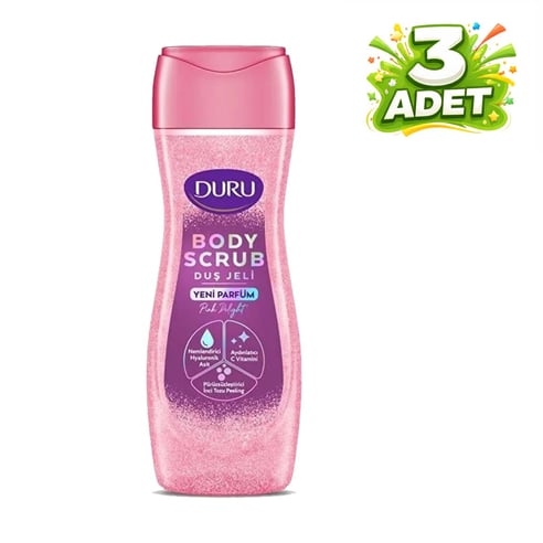 Duru Duş Jeli Body Scrub Pink Delight 450 ml x 3 Adet
