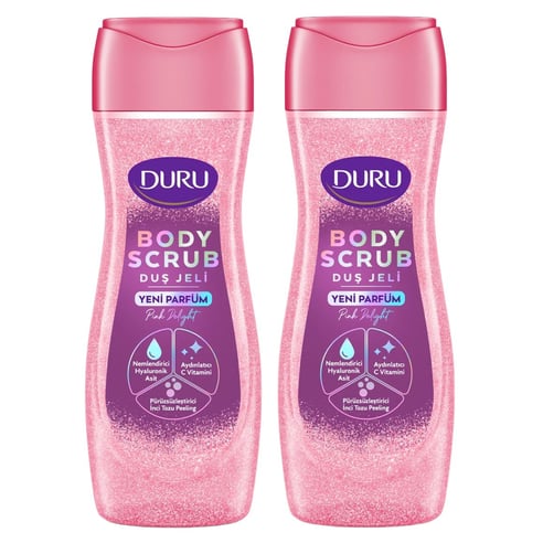 Duru Duş Jeli Body Scrub Pink Delight 450 ml x 2 adet