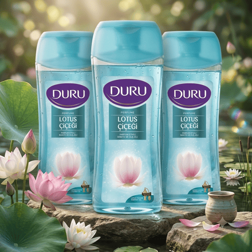 Duru Duş Jeli Perfume Elegant Lotus 450 ml x 3 Adet 