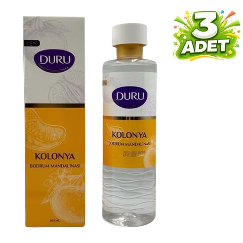 Duru Kolonya Bodrum Mandalinası Pet Şişe 400 ml 3 Adet