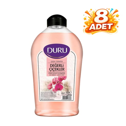 Duru Sıvı Sabun Çiçek Terapisi Değerli Çiçekler 1.5 L x 8 Adet