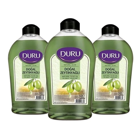 Duru Sıvı Sabun Natural Olive Zeytinyağlı 1,5 l 3 adet