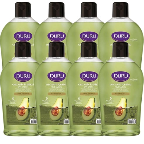 Duru Sıvı Sabun Organik İçerikli Avokado 1500 ml x 8 adet