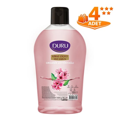 Duru Sıvı Sabun Organik İçerikli Kiraz Çiçeği  1500 ML 4 Adet