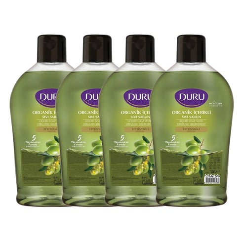 Duru Sıvı Sabun Organik İçerikli Zeytinyağlı 1500 ml 4 adet