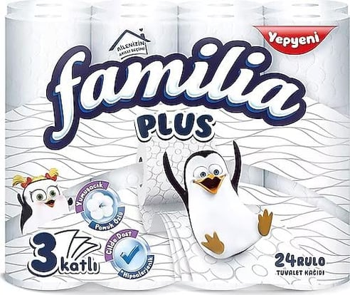 Familia Plus Tuvalet Kağıdı 3 Katlı 24'lü 4 Adet