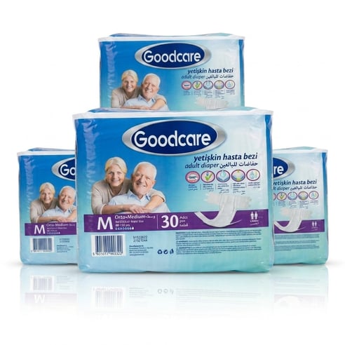 Goodcare Belbantlı Orta Boy M 120'li Hasta Bezi (30'lu 4 Adet)