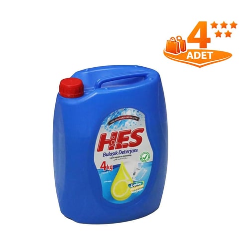 Hes Limon Sıvı Bulaşık Deterjanı 4 kg x 4 Adet 