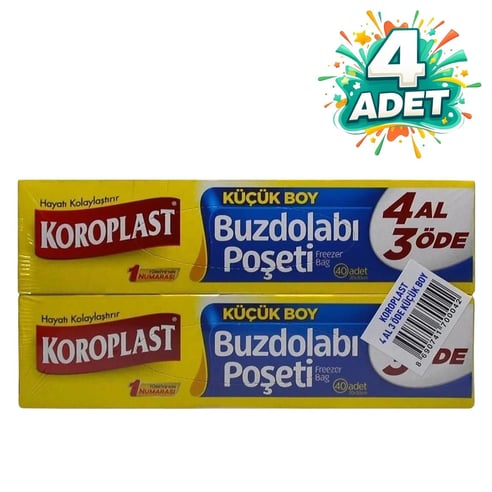 Koroplast Buzdolabı Poşeti Küçük Boy 4 Al 3 Öde Paketi 4 X 40 Poşet x 4 Adet 