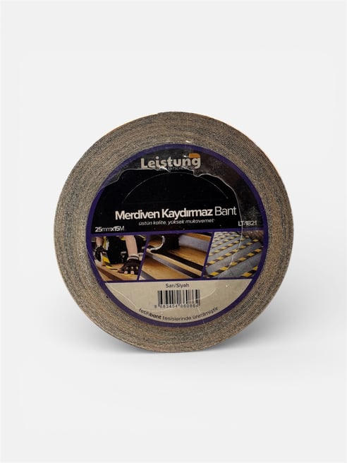 Leistung Merdiven Kaydırmaz Bant Sarı-Siyah 25 mm x 15 metre (LT-1821)