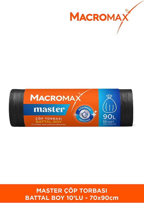 MACROMAX Çöp Torbası Battal Boy Dayanıklı Çöp Poşeti