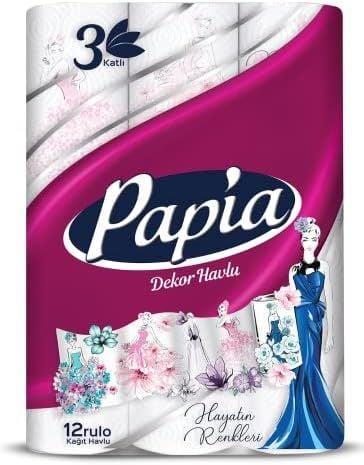 Papia Dekor Kağıt Havlu 24 Rulo