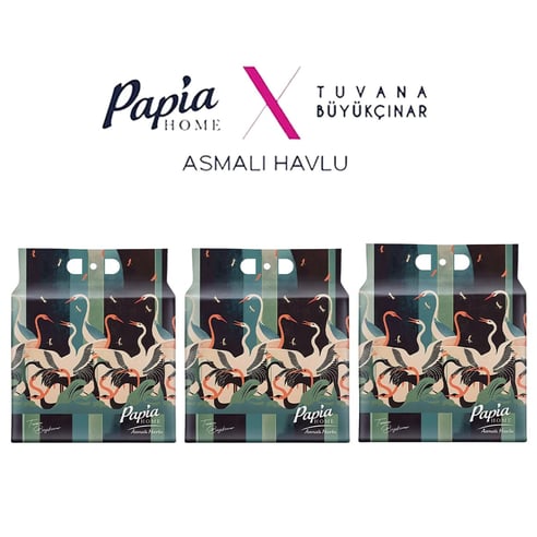 Papia Home Asmalı Havlu 750 Yaprak (250'li 3 adet)