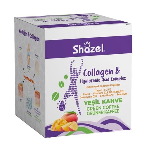 Shazel Yeşil Kahve Collagen - 10 gr. 12 adet
