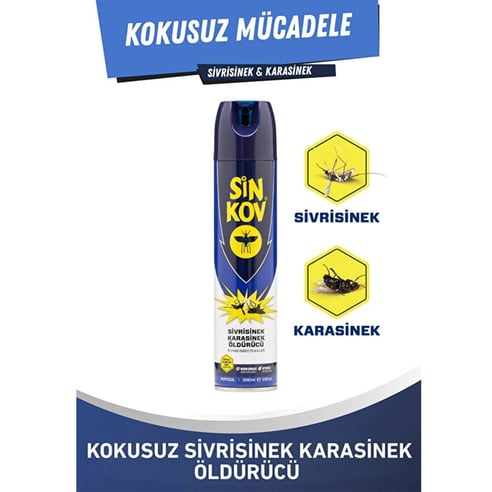 Sinkov Sivrisinek Karasinek Öldürücü  Aerosol Sprey 300 Ml